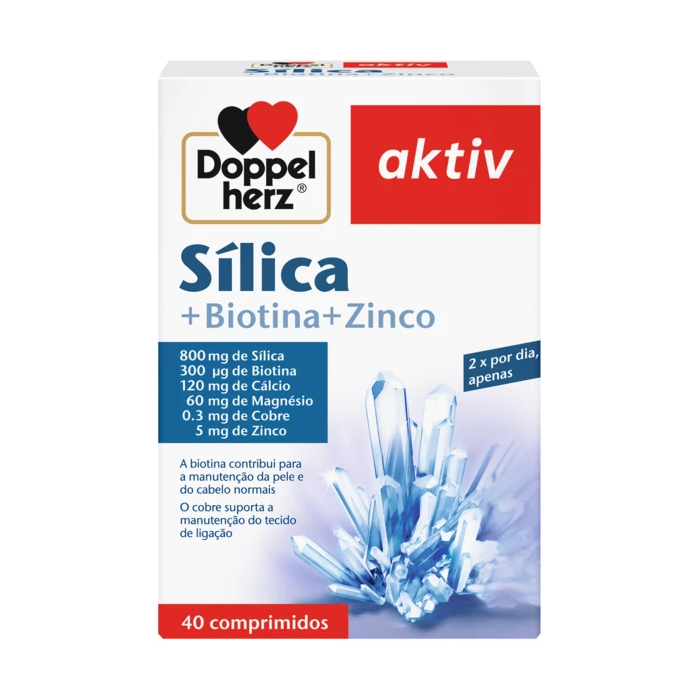 Doppel herz Sílica + Biotina + Zinco , 40 Comp